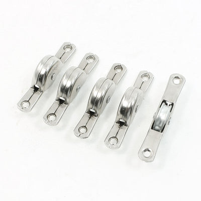 Harfington Uxcell 5 Pcs Home Wardrobe Sliding Door Grooved Single Wheel Roller Replacement