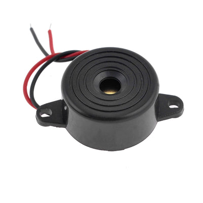 Harfington Uxcell Black Housing DC 3-24V 2 Wire Industrial Electronic Continous Sound Buzzer 90dB