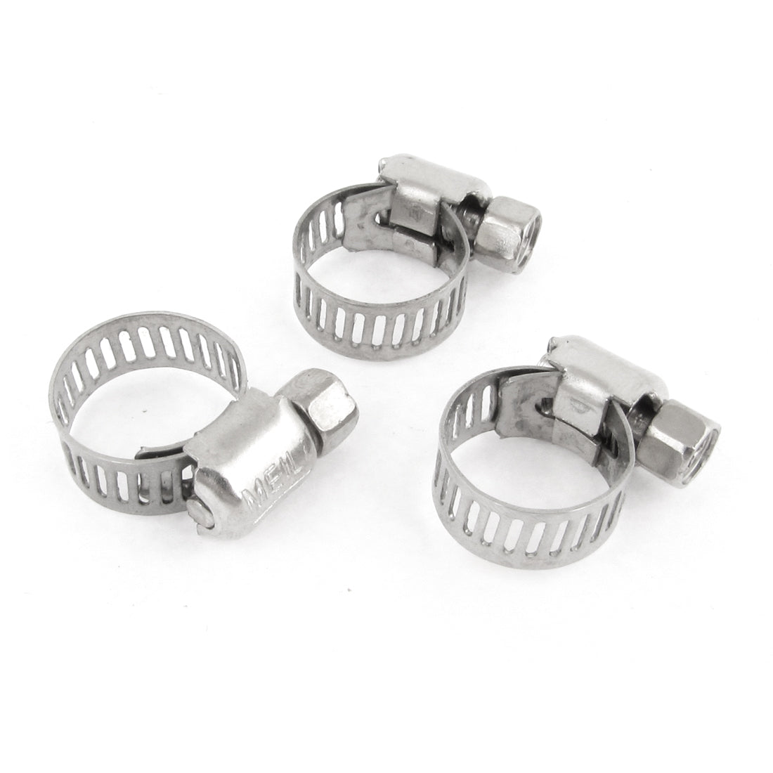 uxcell Uxcell 3PCS Stainless Steel 6mm to 12mm Hose Pipe Clamps Clips Fastener