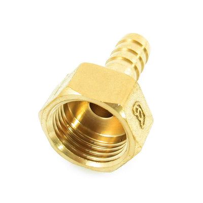 uxcell Uxcell 1/2"PT Female Thread to 10mm Air Hose Barb Brass Straight Coupler Fitting