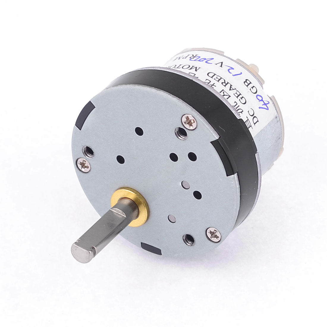 uxcell Uxcell 200RPM Output Speed Reducing 5mm Shaft Dia Gearbox Geared Motor 12VDC