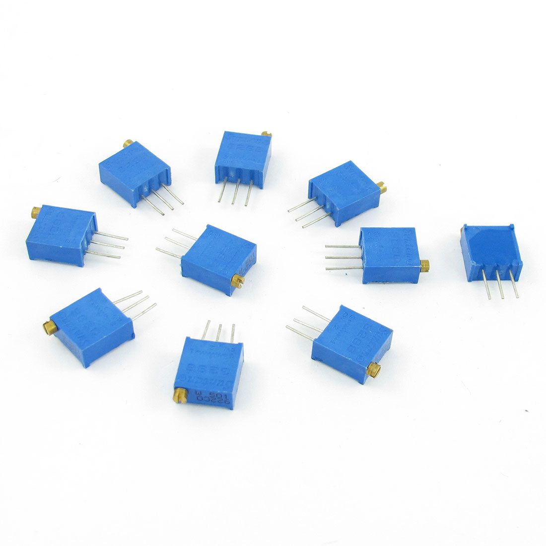 uxcell Uxcell 10 Pcs 3296W-501 0.5W 500 ohm 3 Pin Cermet Potentiometer Variable Resistors
