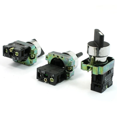 Harfington Uxcell 3 PCS 2 Position 2 Screw Terminal NO SPST Rotary Switch Latching 10A Ith 600V Ui