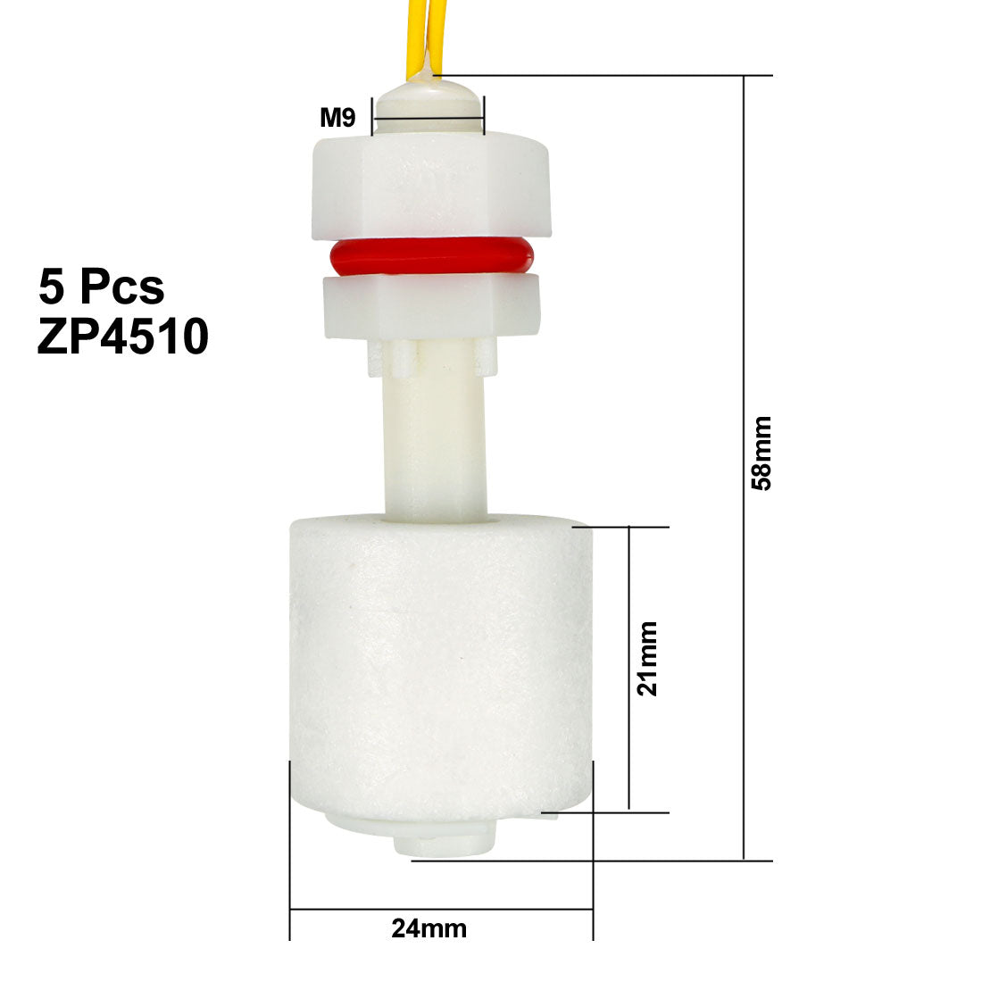 uxcell Uxcell 5pcs ZP4510 Liquid Water Level Sensor Vertical Float Switches