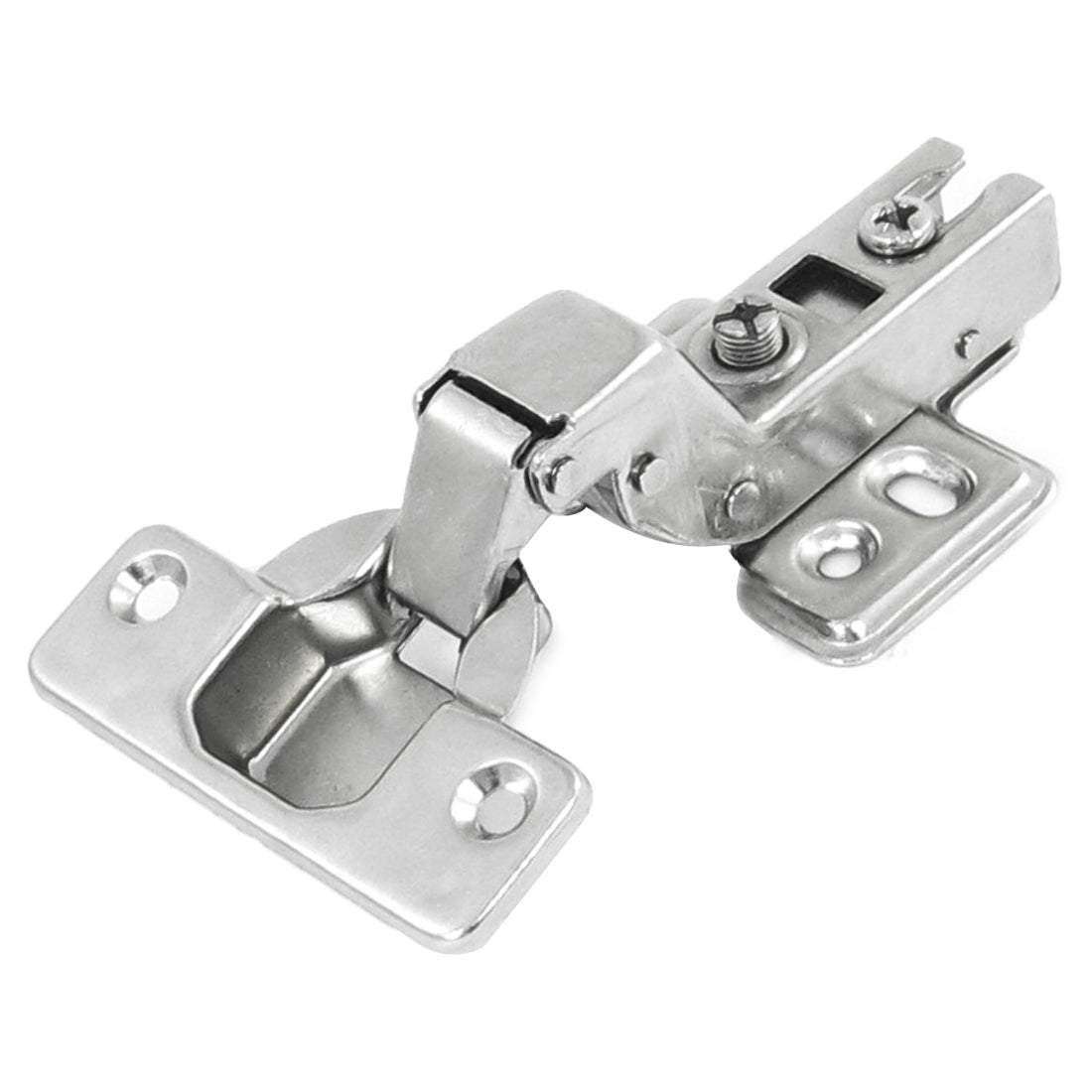 uxcell Uxcell Silver Tone Stainless Steel Furniture Insert Concealed Cabinet Hinge 4.3"
