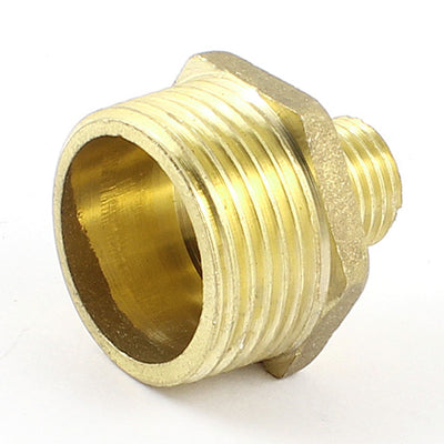 Harfington Uxcell Brass Pneumatic Pipe G3/4 to G1/4 Male Thread M/M Hex Nipple