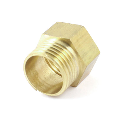 uxcell Uxcell Hydraulic 1/2" NPT Female to 1/2" PT Male Brass Hex Head Busing Connector