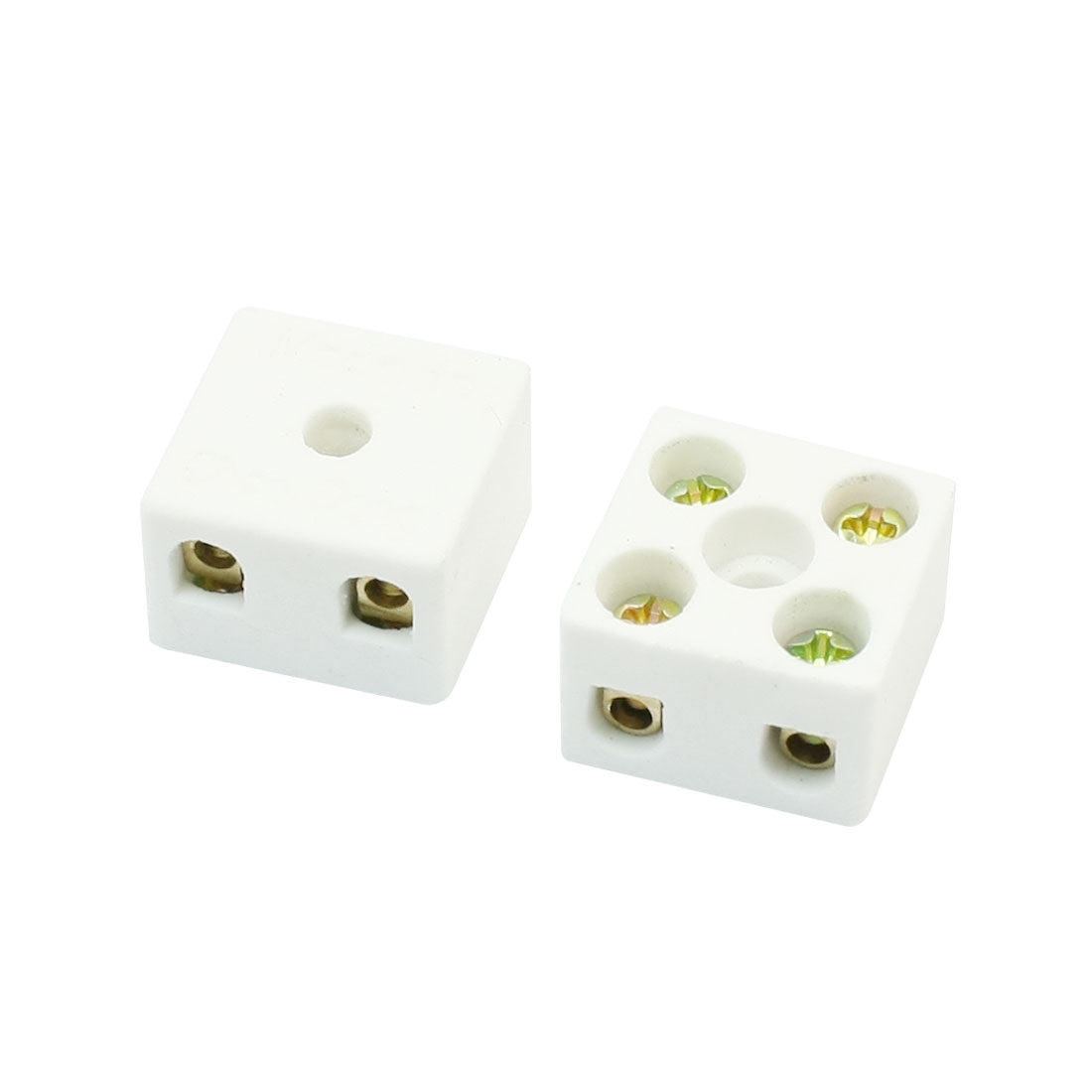 uxcell Uxcell 10A 380V Insulation Connector Porcelain Ceramic Terminal Block 2W5H 2Pcs