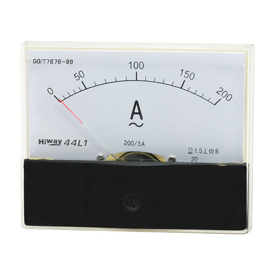 Harfington Uxcell Plastic Casing AC 0-200A Analog Panel Meter Ampere Ammeter Gauge 44L1