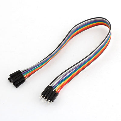 Harfington Uxcell 32cm Long 10 Pins Male to Female Wire Jumper Cable Line Connector