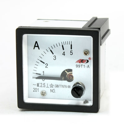 Harfington Uxcell AC 0-5A Class 2.5 Square Panel Analog Meter Ammeter 99T1