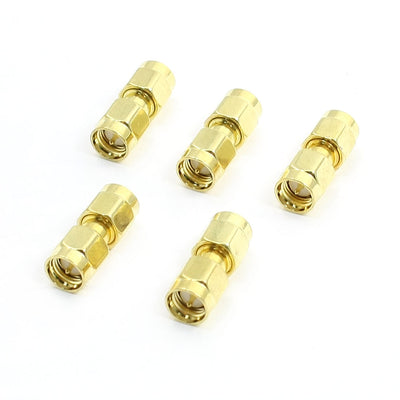 Harfington Uxcell Antenna Cable M/M SMA Male Connector RF Coaxial Coax Connector Adapter 5Pcs