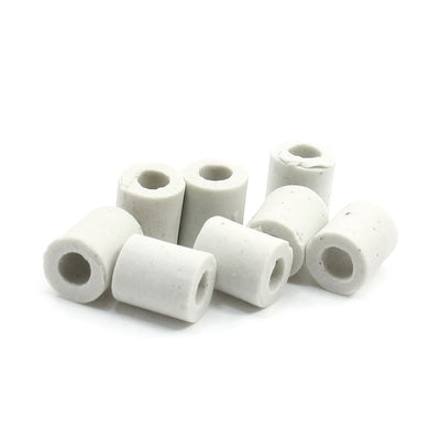 Harfington Uxcell 10 Pcs Cylindrical Ceramic Insulation Pipe White 0.47" x 0.39" x 0.2"