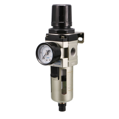 Harfington Uxcell AW3000-03 Pneumatic Air Souce Treatment Filter Regulator w 0-1Mpa Pressure Gauge