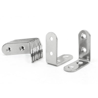 Harfington Uxcell 40mm x 40mm x 17mm Stainless Steel 90 Degree Angle Bracket 10 Pcs