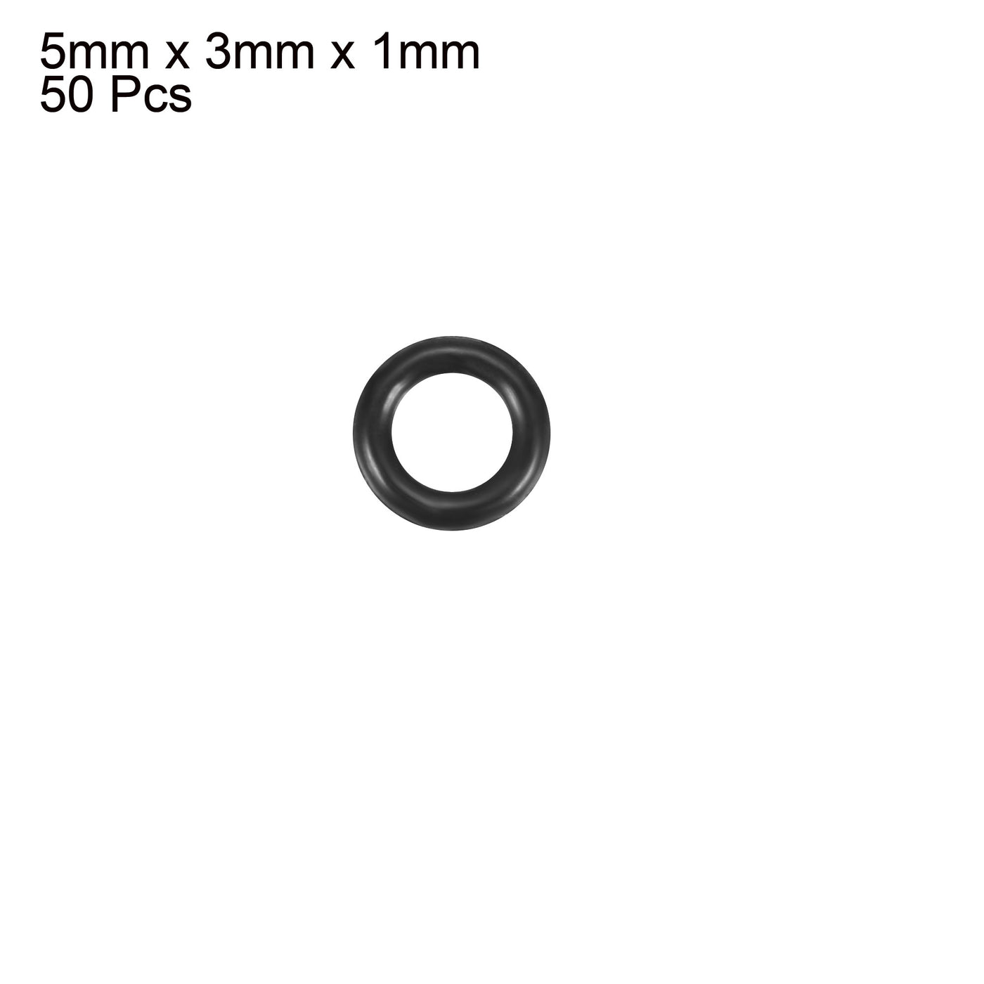uxcell Uxcell Black 5mm External Diameter Rubber O-ring Oil Seal Sealing Ring 50 Pcs