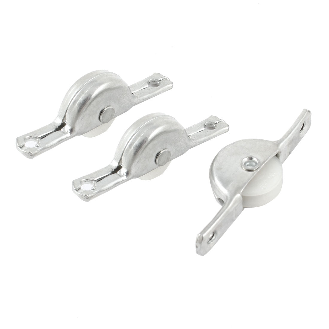 uxcell Uxcell Wardrobe Door Hardware Top Plate White Plastic Wheel Roller 3 Pcs