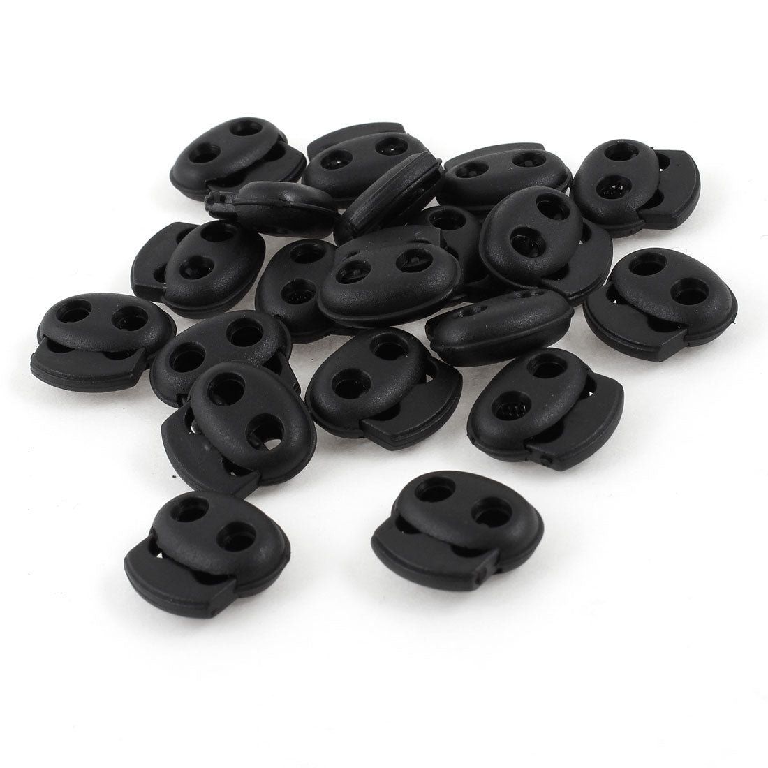 Uxcell 20 Pcs 2 Holes 3.6mm Drawstring Cord Locks Spring Toggles ...