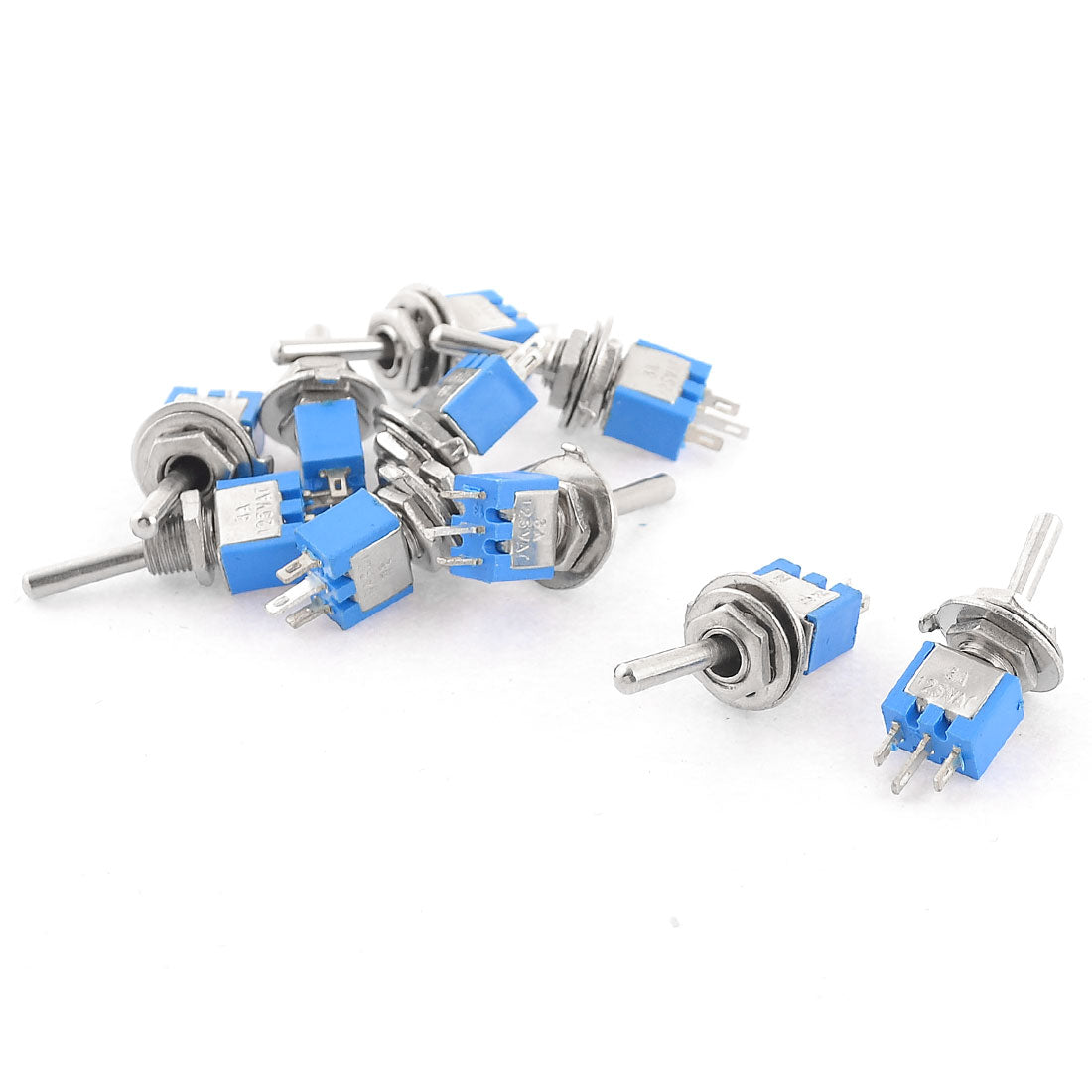 uxcell Uxcell 10PCS SPDT On/On 2 Position Miniature Toggle Switch AC 125V/3A