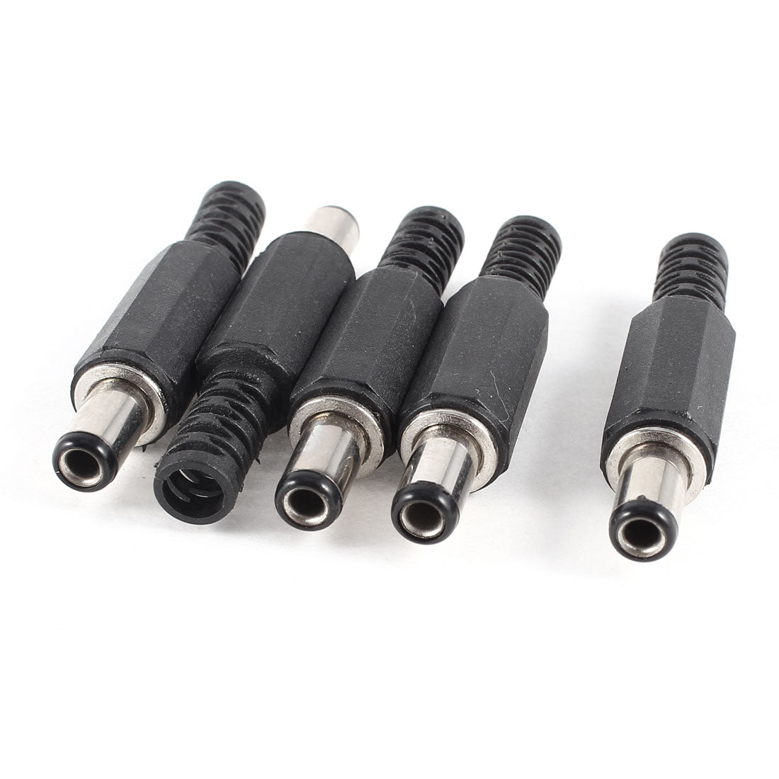 uxcell Uxcell 5 Pcs DC Cable Jack Power Supply Male Connector 5.5mmx2.5mm
