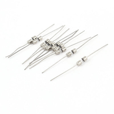 Harfington Uxcell 10 Pcs 3mm x 10mm Axial Leads Fast Acting Glass Fuses Tube 5Amp 250V