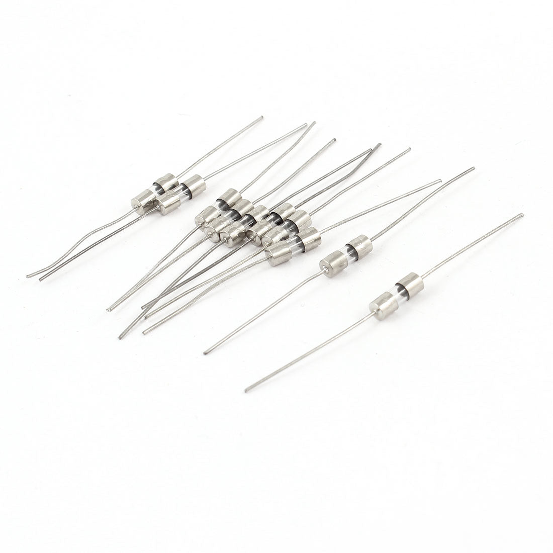 uxcell Uxcell 10 Pcs 3mm x 10mm Axial Leads Fast Acting Glass Fuses Tube 5Amp 250V