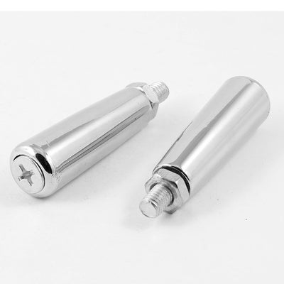 Harfington Uxcell 2 PCS Silver Tone Metal M8 Thread Revolving Handle for Grinder