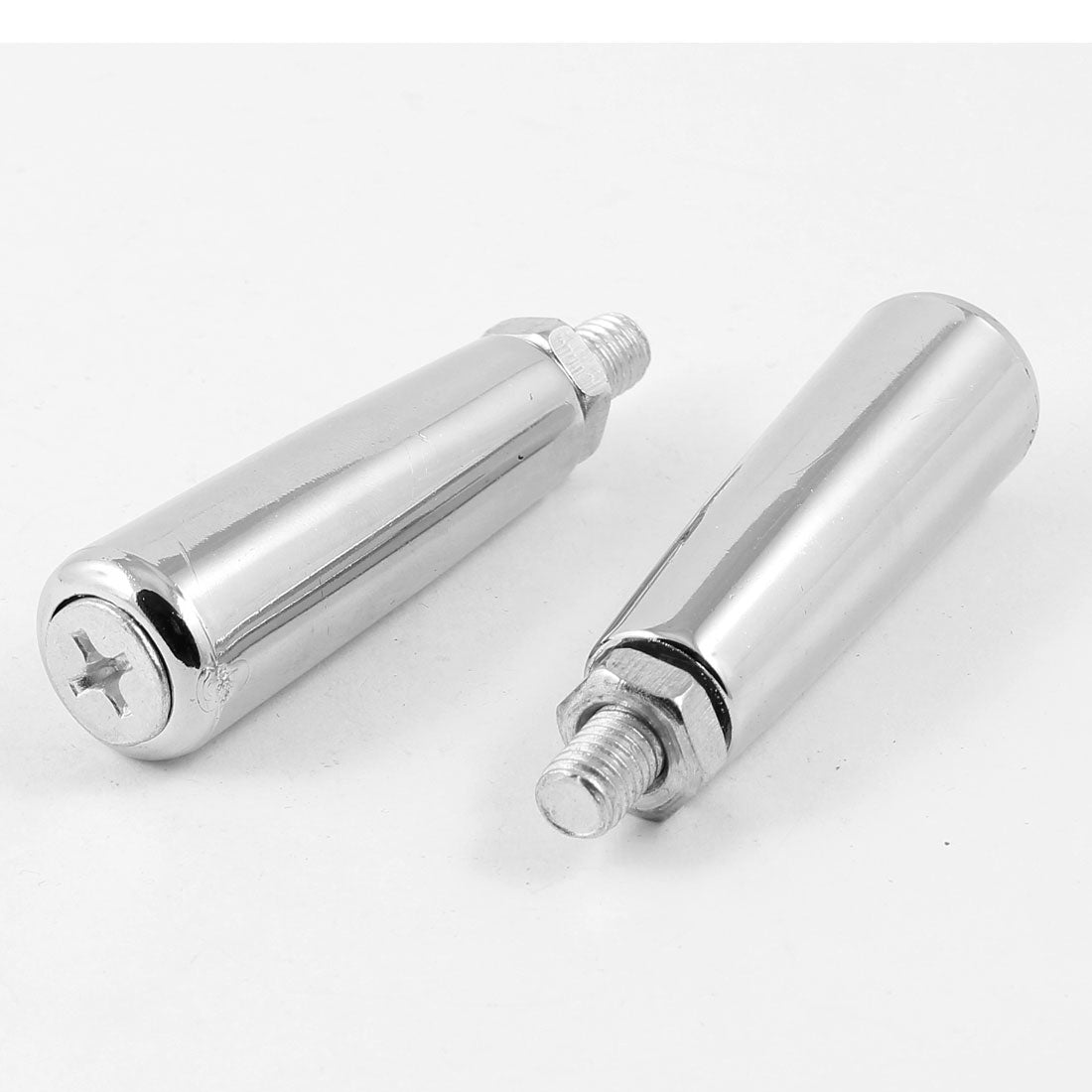 uxcell Uxcell 2 PCS Silver Tone Metal M8 Thread Revolving Handle for Grinder
