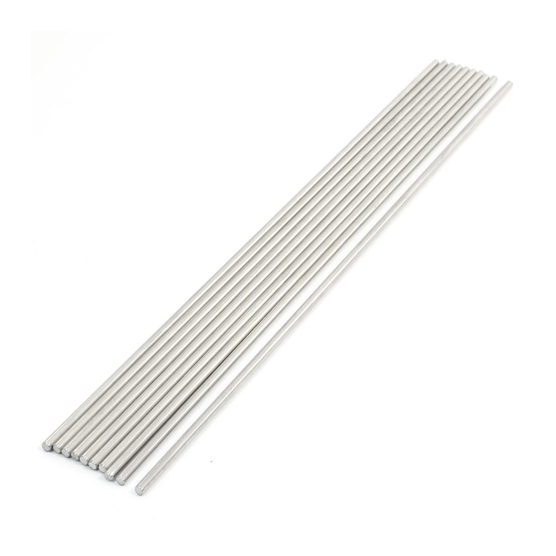 uxcell Uxcell 10Pcs Stainless Steel 200mm x 2.5mm Round Rod Stock for RC Airplane Model