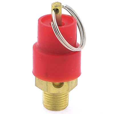 Harfington Uxcell Air Compressor Gold Tone 9.7mm Male Thread Safety Pressure Relief Valve