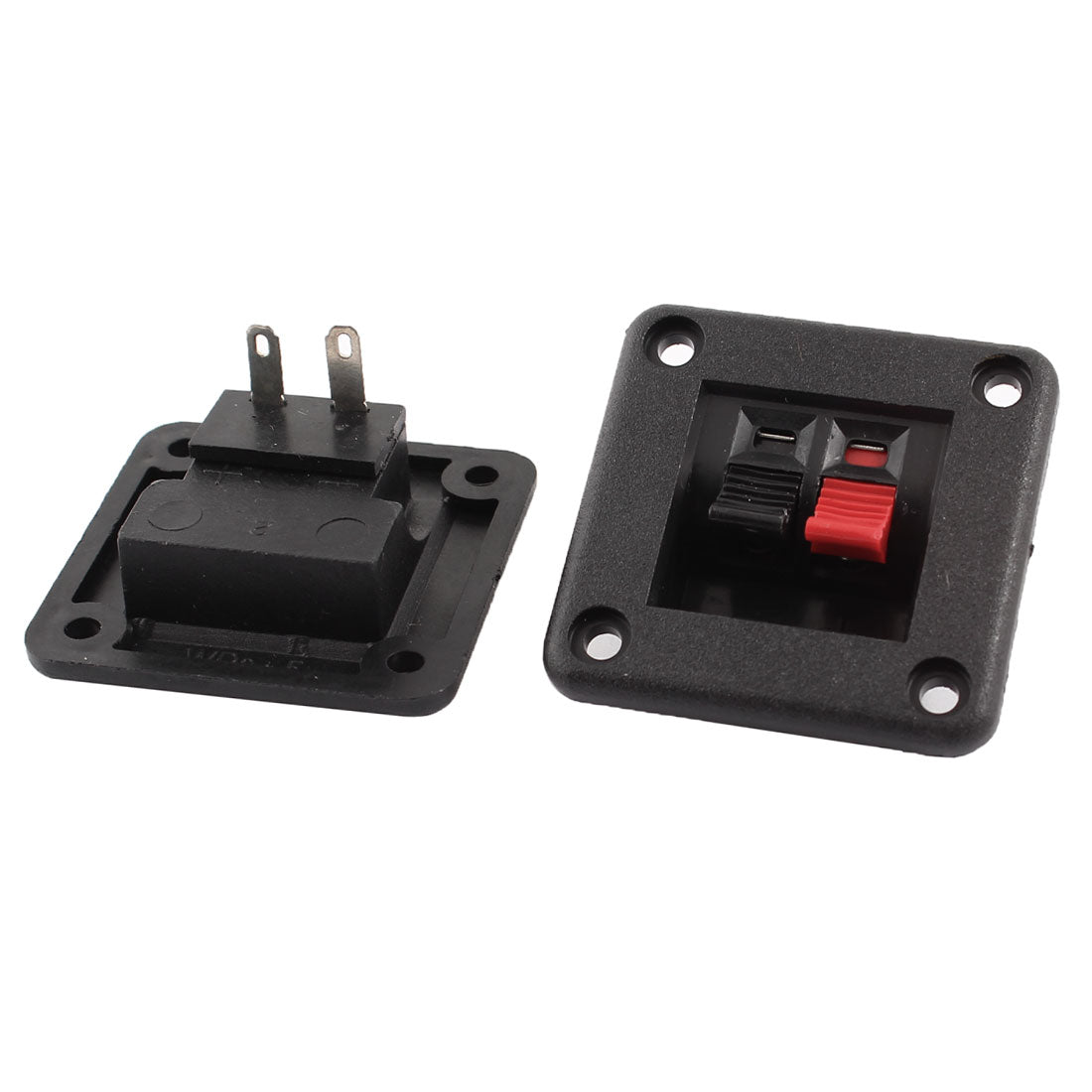uxcell Uxcell 2Pcs Push In Type Square Speaker Terminal Connector 2 Positions