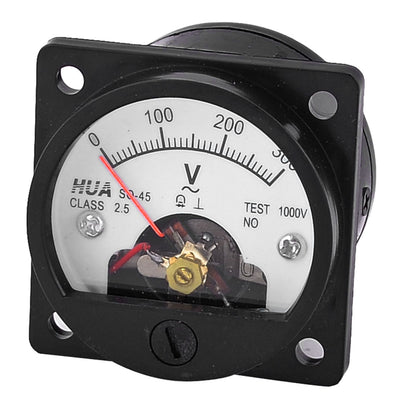 Harfington Uxcell Square Dial Panel Zero Setting AC Voltmeter Volt Test Meter Gauge 0-300VAC