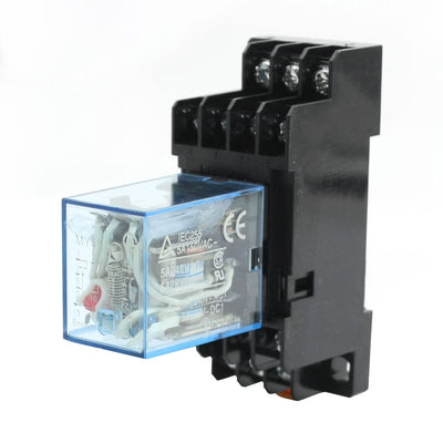Harfington Uxcell AC 110V/120V Coil 4PDT Motor Control Indicator Electromagnetic Power Relay