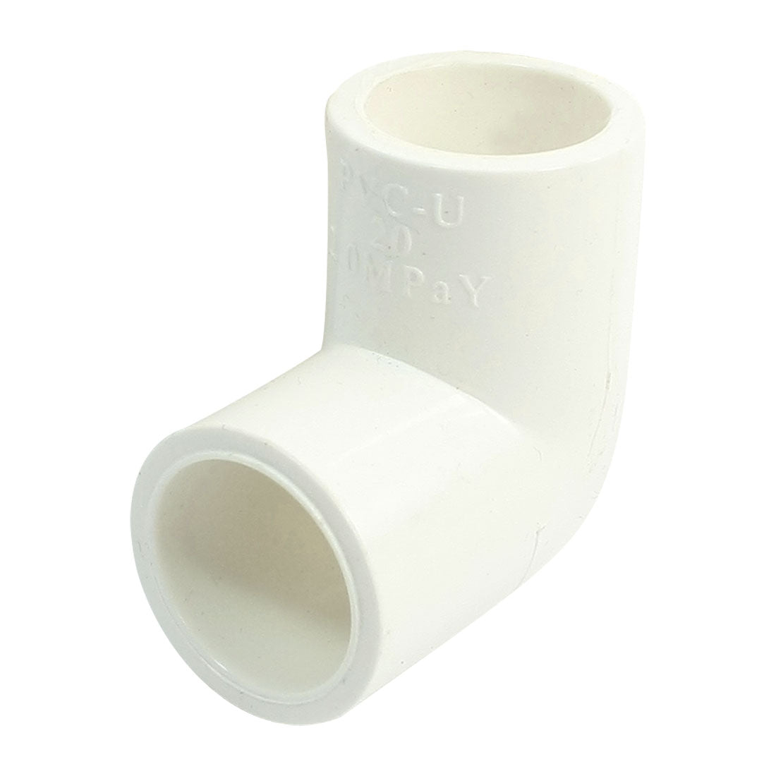 uxcell Uxcell White PVC-U Pipe 90 Degree Angle Elbow Slip Connect Fitting 20mm Inner Dia