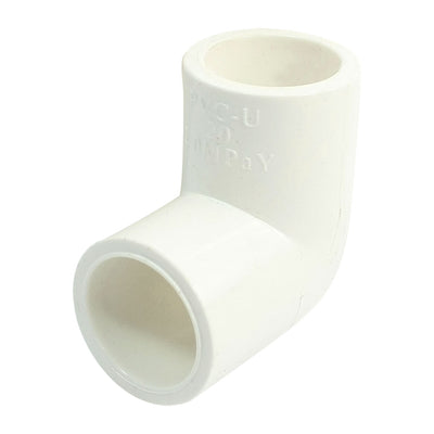 Harfington Uxcell White PVC-U Pipe 90 Degree Angle Elbow Slip Connect Fitting 20mm Inner Dia