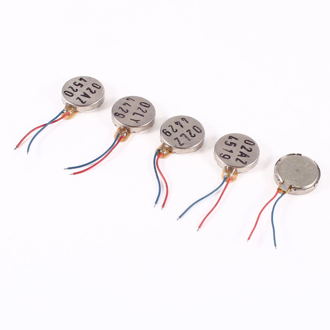 uxcell Uxcell 3V DC 2 Leads 1227 12mm x 2.9mm Coin Mobile Phone Vibration Motor 5 Pcs