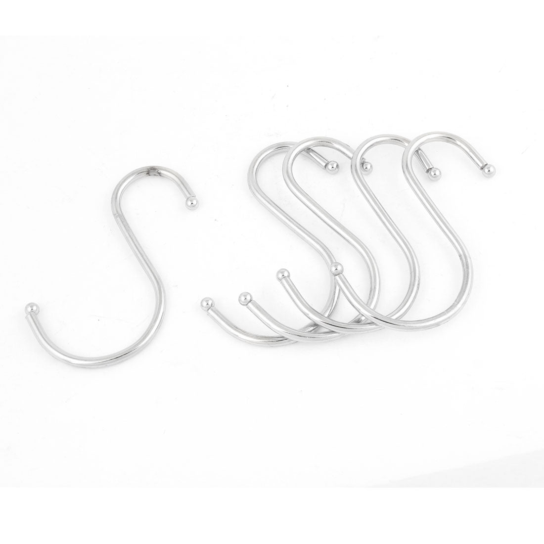 uxcell Uxcell 5 Pcs Kitchen Stainless Steel Hanger S Shape Hook Silver Tone