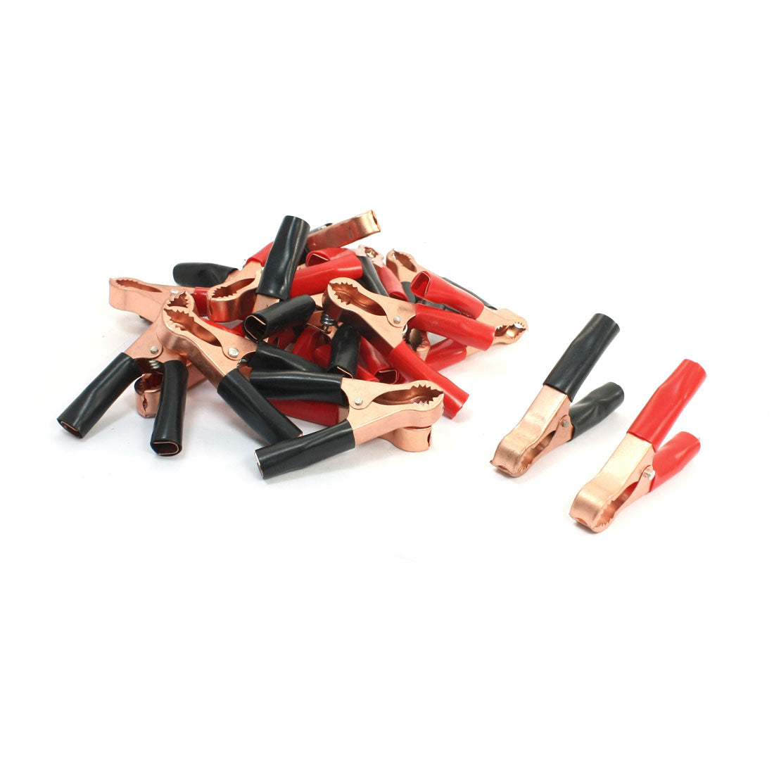 uxcell Uxcell 20 Pcs Black Red 50A Spring Loaded Car Truck Battery Alligator Clamp Clip