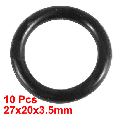 Harfington Uxcell 10 Pcs 27 x 20 x 3.5mm NBR Air Conditioning O Rings Black