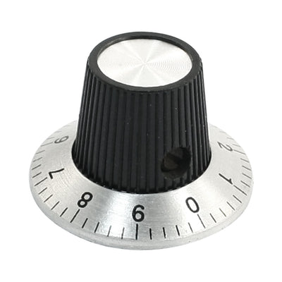 Harfington Uxcell Adjustable Turn 15mm Top Rotary Knob w Dial for 6mm Dia. Shaft Potentiometer
