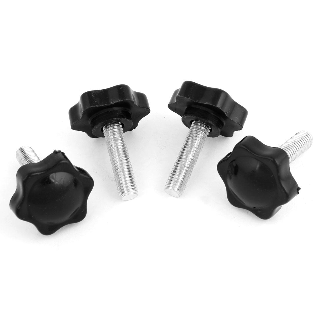 uxcell Uxcell 32mm Star Head Dia Replacement 8mm x 30mm Clamping Screw Knob Grip 4 Pcs
