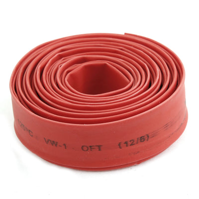uxcell Uxcell 12mm Dia Red Polyolefin Heat Shrinkable Tube Shrink Tubing 2.5M
