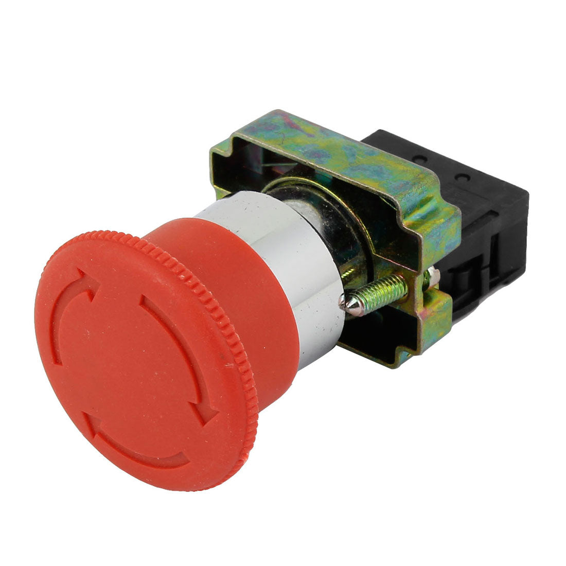 uxcell Uxcell NC Latching Red Sign Mushroom Emergency Stop Push Button Switch