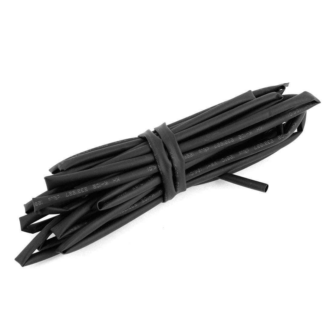 uxcell Uxcell Ratio 2:1 Black Polyolefin 4mm Dia Heat Shrink Shrinkable Tube 5M