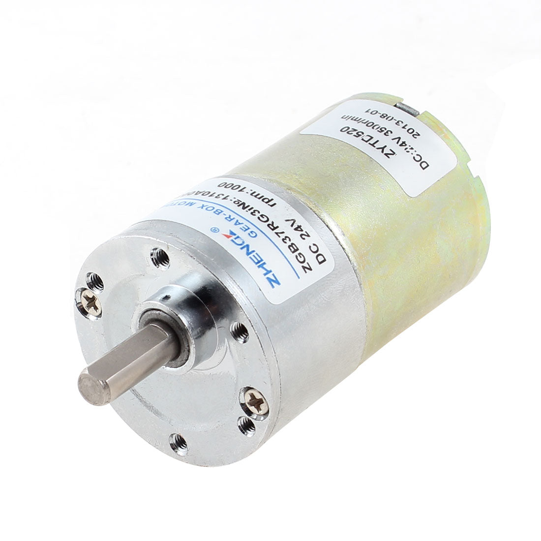 Uxcell DC 24V 1000 RPM Metal Permanent Speed Reducing Geared Box Motor ...