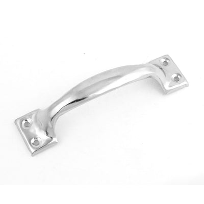 uxcell Uxcell Silver Tone Metal Door Cabinet Drawer Pull Handle 4.8" Long