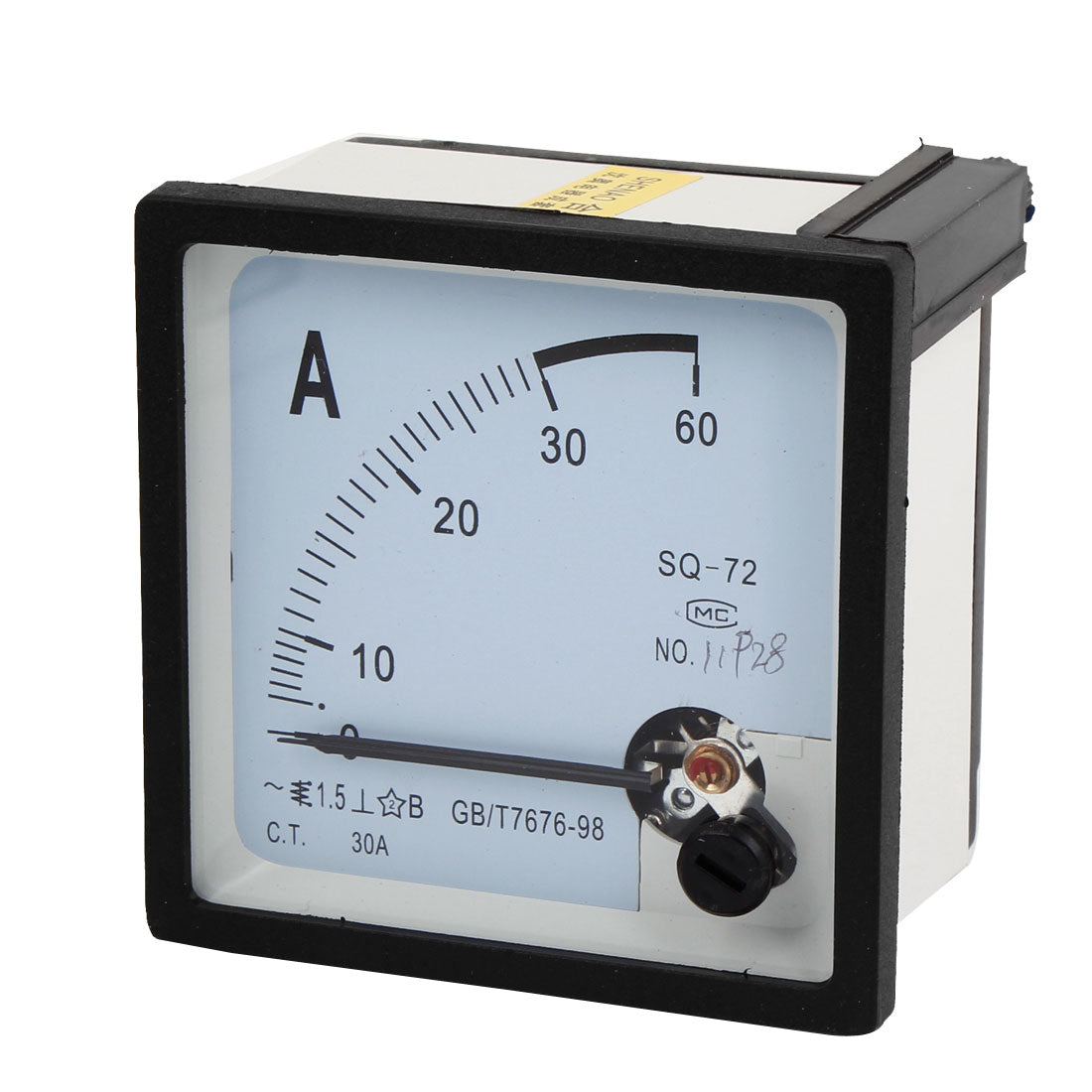uxcell Uxcell 72mm x 72mm Square AC 0-30A Analog Ammeter Panel Meter SQ-72