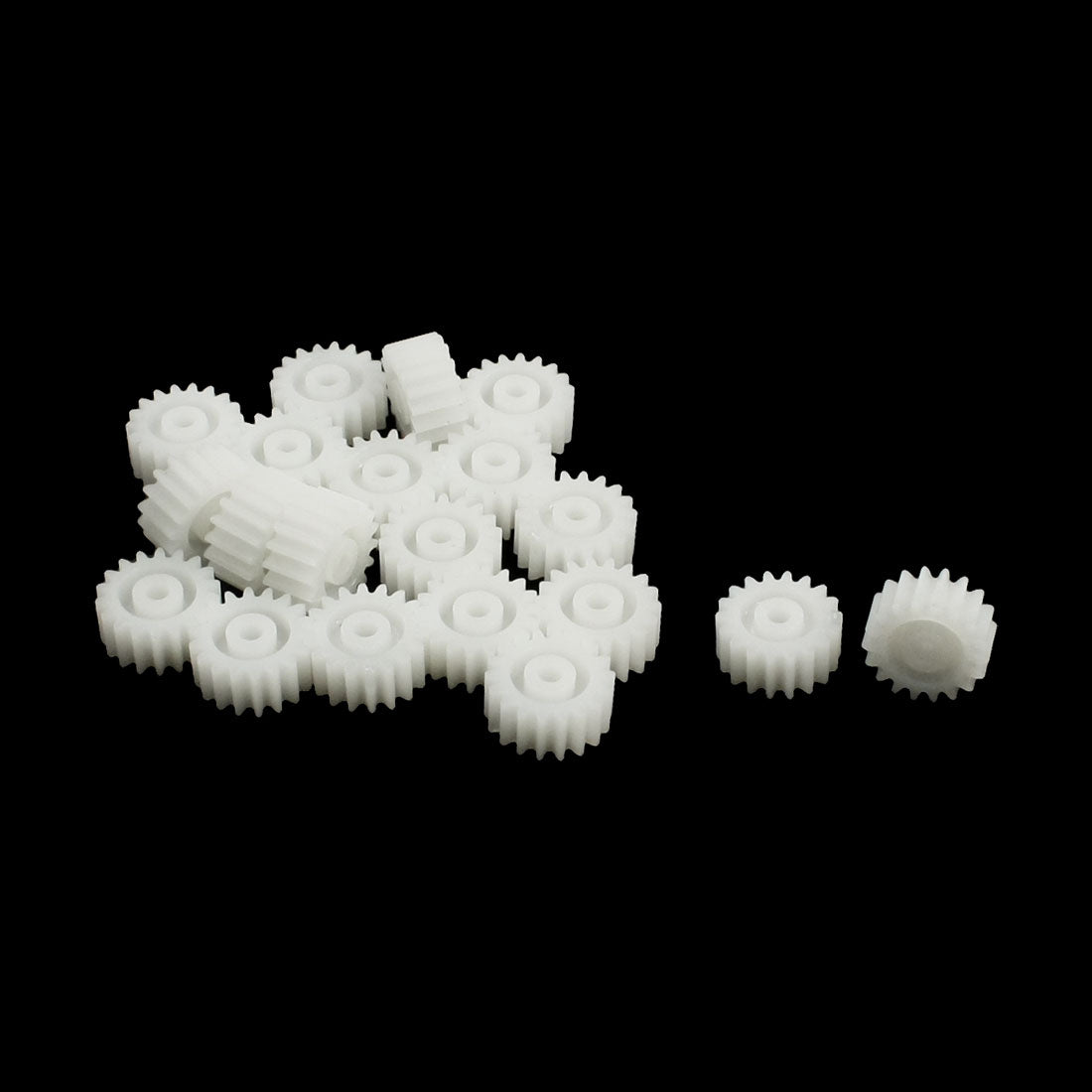 uxcell Uxcell 20 Pcs,10mm x 2mm 18 Teeth Plastic Gear for Car Model Motor Gearbox Spindle