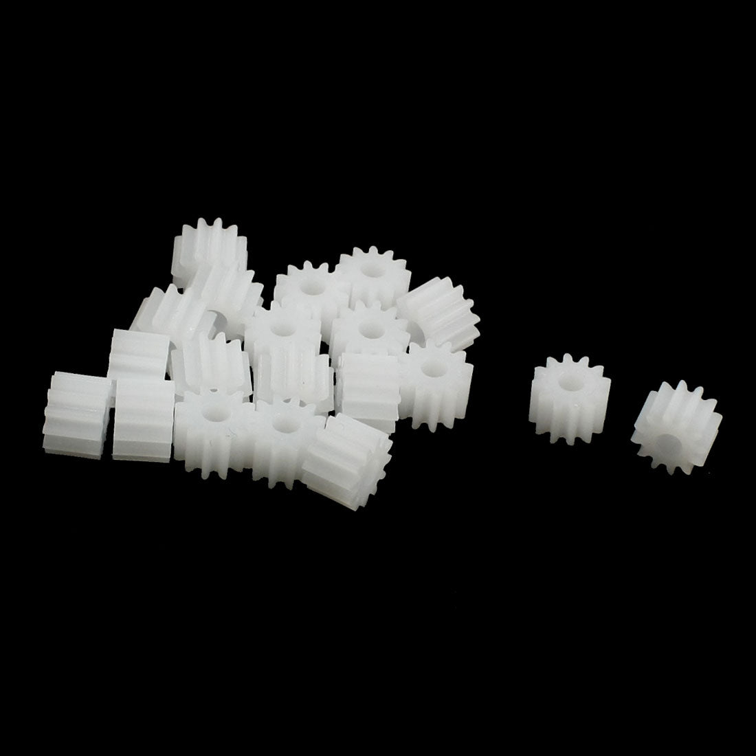 uxcell Uxcell 20Pcs 12-Teeth Plastic Gear Cog Wheel for 2.5mm RC Toy Electric Motor Spindle
