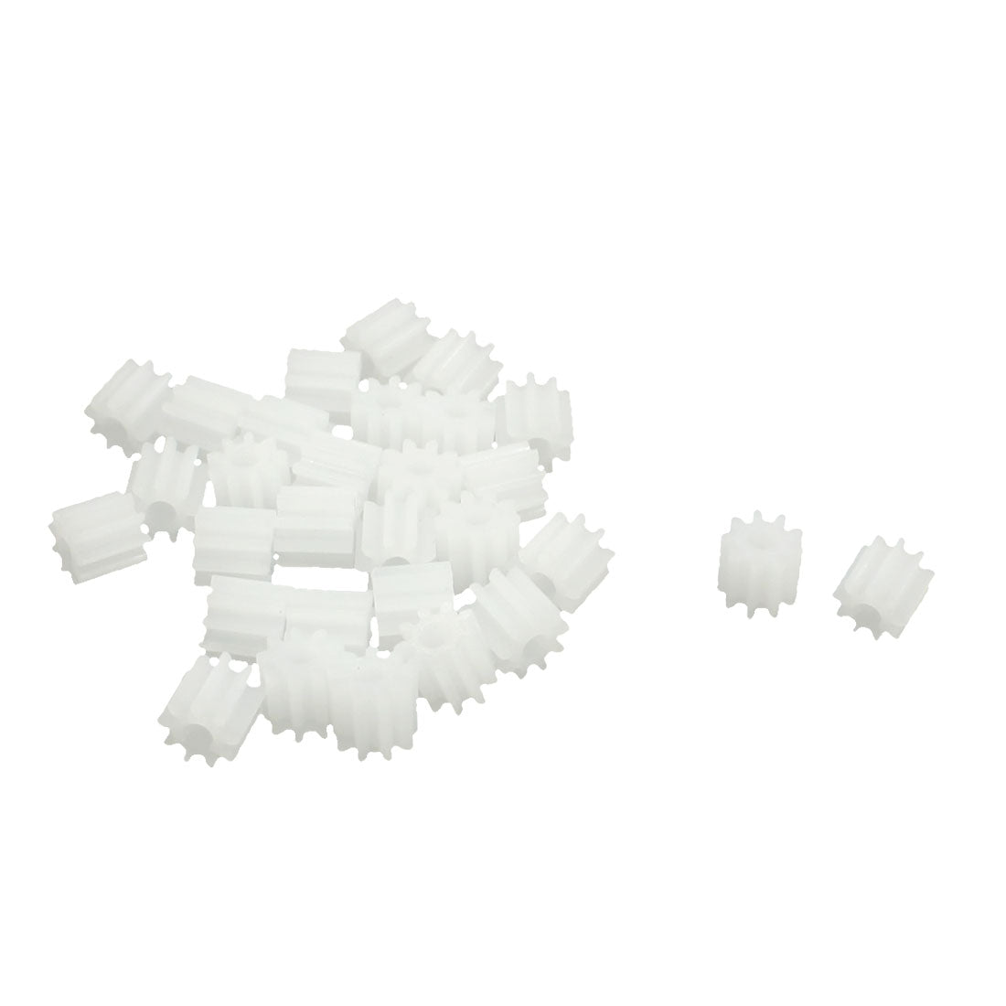 uxcell Uxcell 30 Pcs 5.5mm x 2mm 9-Teeth Single Steering Plastic Gear Pinion for RC Model